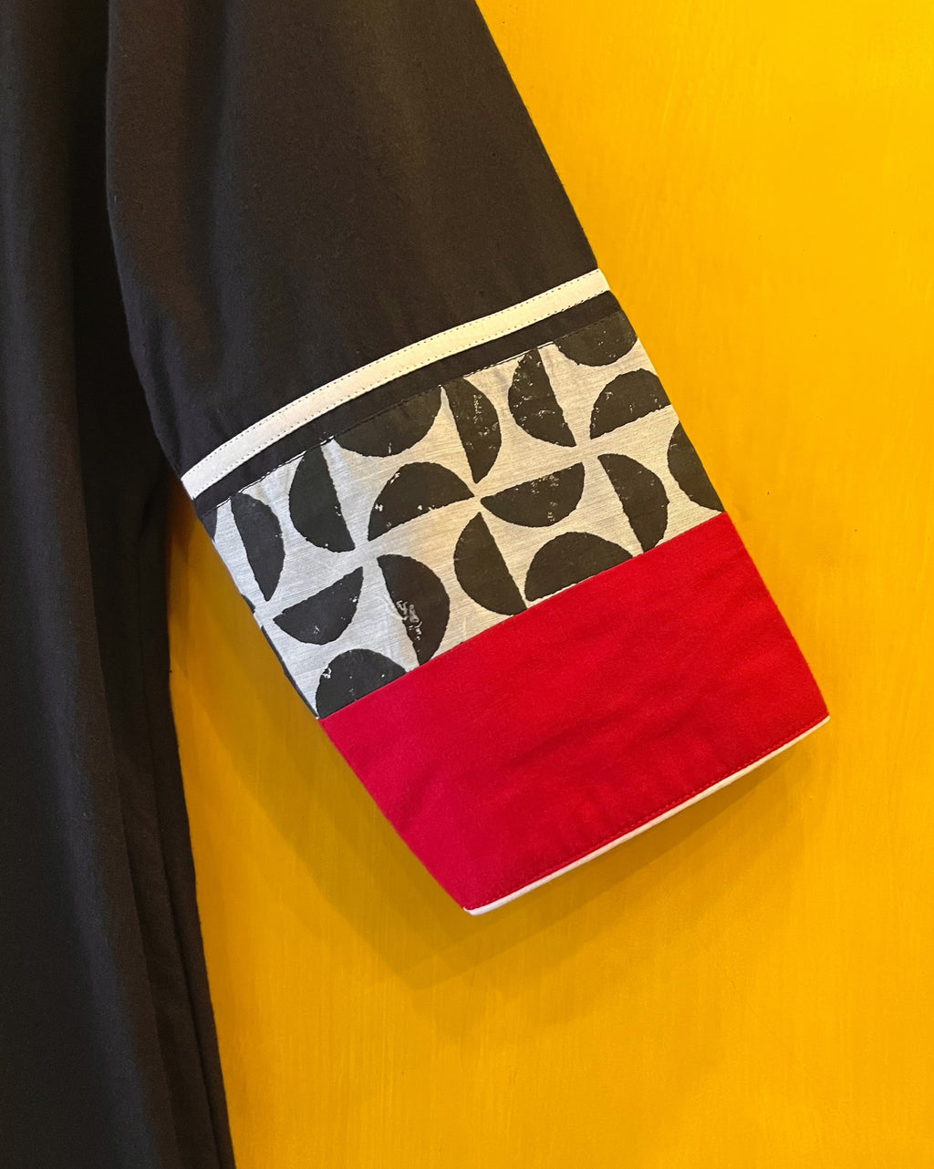 Black Straight Kurta - Shyla (Size - M) - Anuradha Ramam