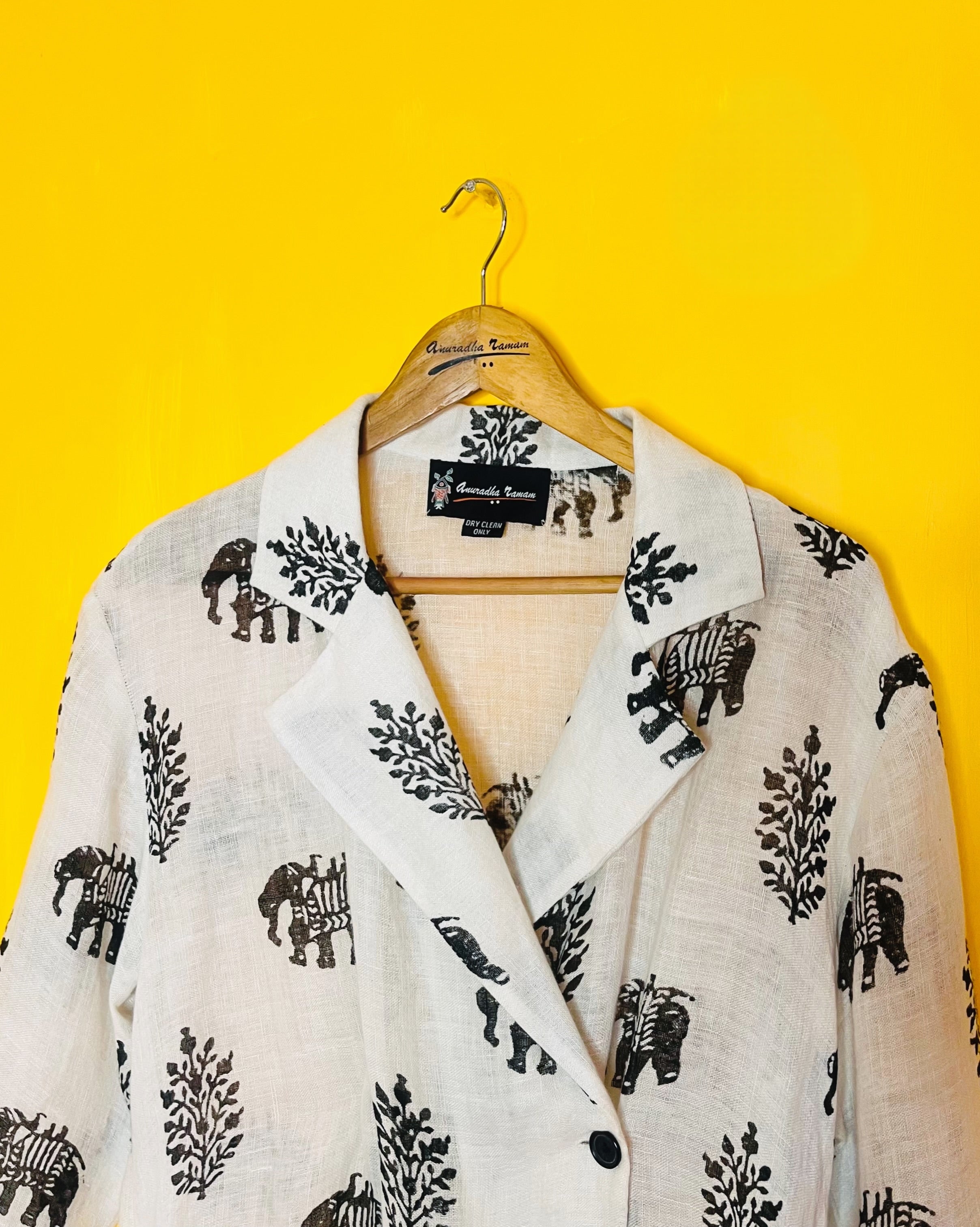 Linen Shrug/Jacket - Ishita ( Size - L) - Anuradha Ramam