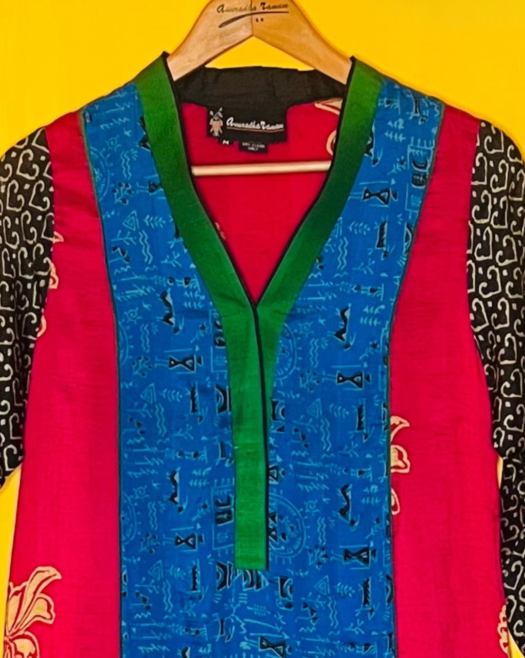 Asymmetric Silk Kurta - Geetika (Size - M) - Anuradha Ramam