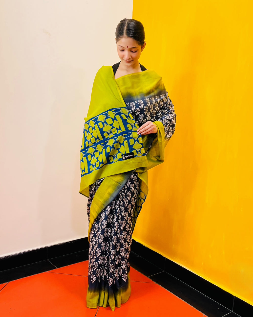 Discharge Printed Saree - Smriti - Anuradha Ramam
