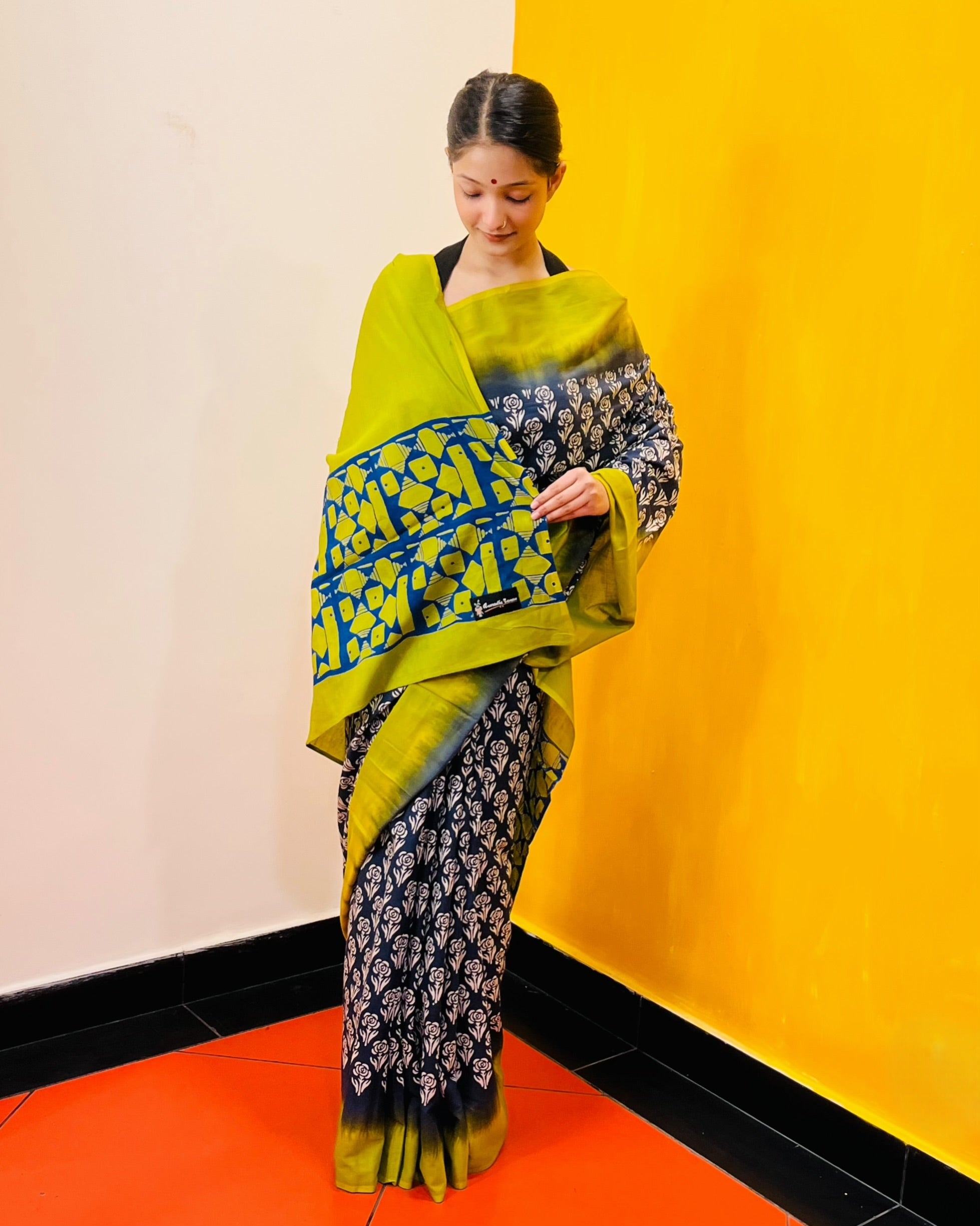 Discharge Printed Saree - Smriti - Anuradha Ramam