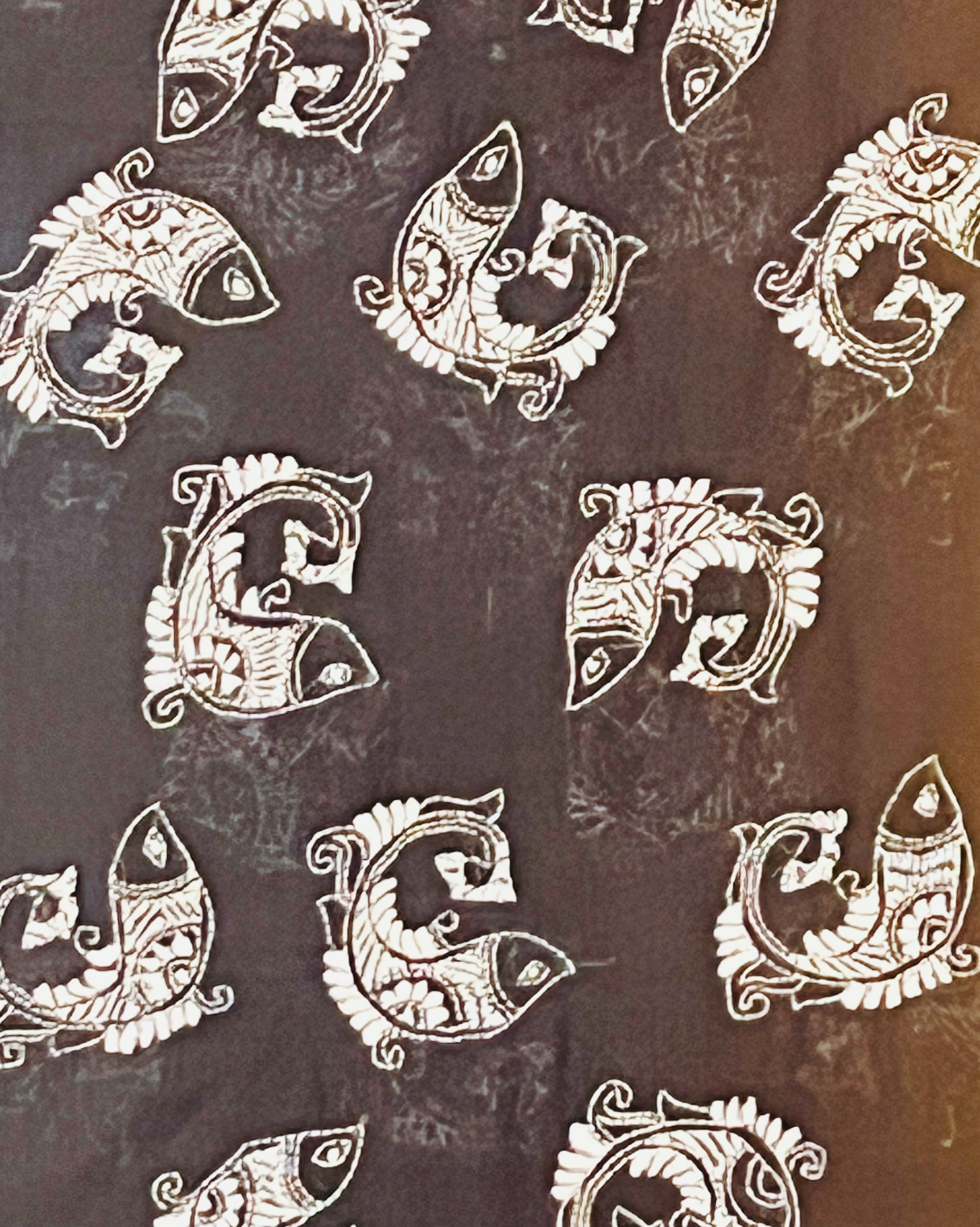 Half-and-Half Kantha Dupatta - Atreyi - Anuradha Ramam