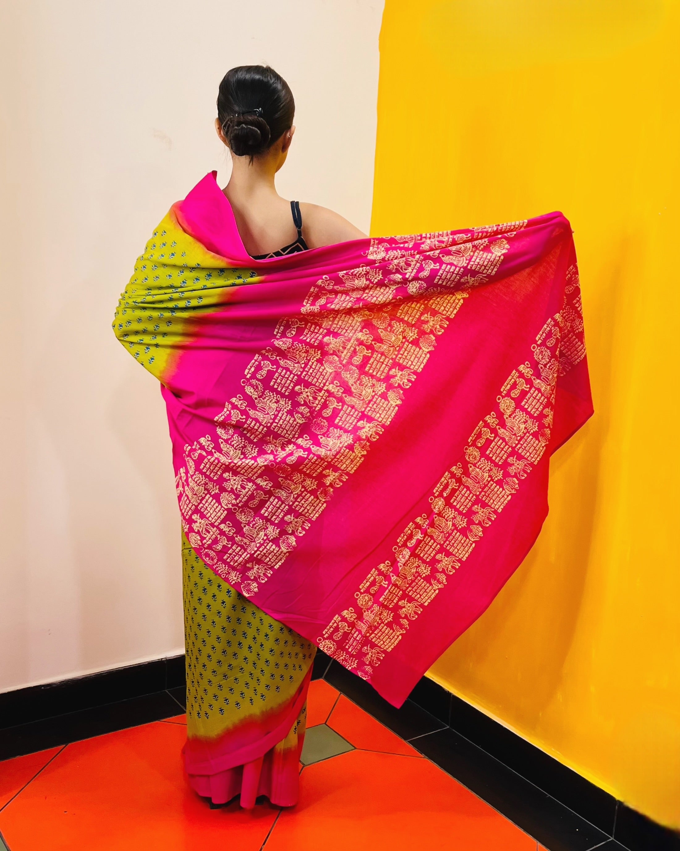 Discharge Printed Saree - Shritha - Anuradha Ramam