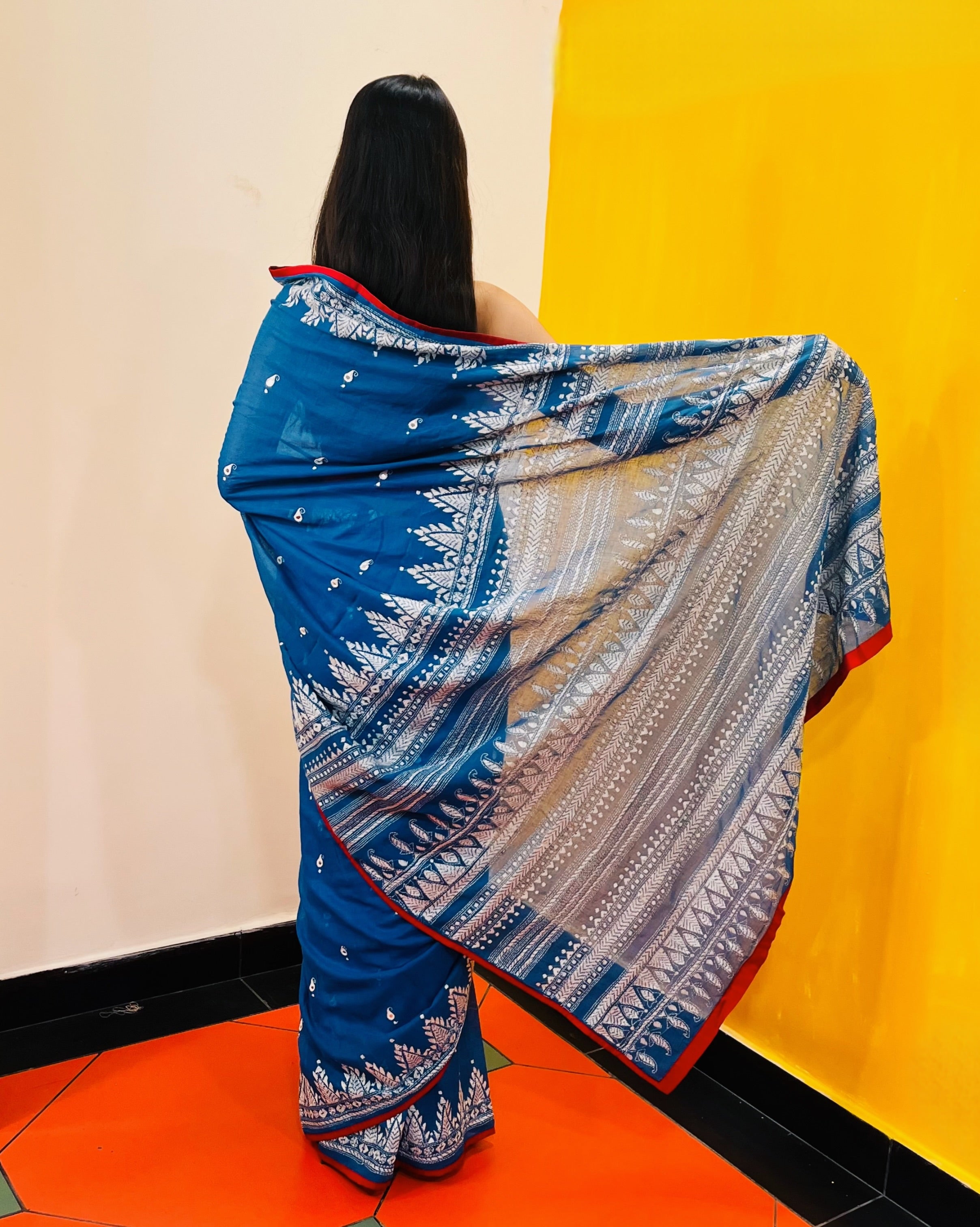 Kantha Embroidered Saree - Nitya - Anuradha Ramam