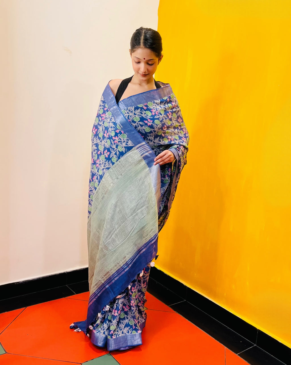 Discharge Printed Saree - Maya - Anuradha Ramam