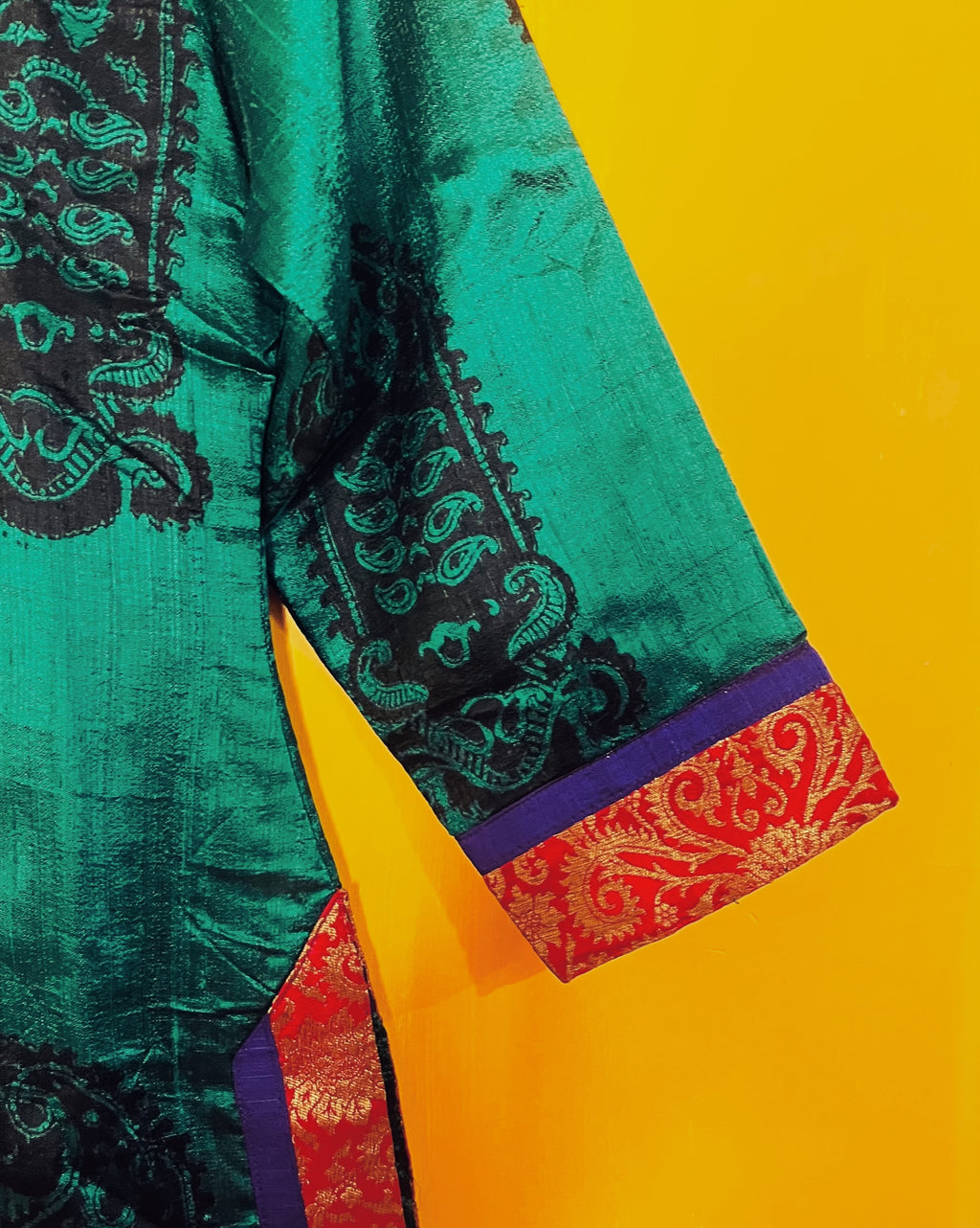 Woven Silk Top - Elina (Size - S) - Anuradha Ramam