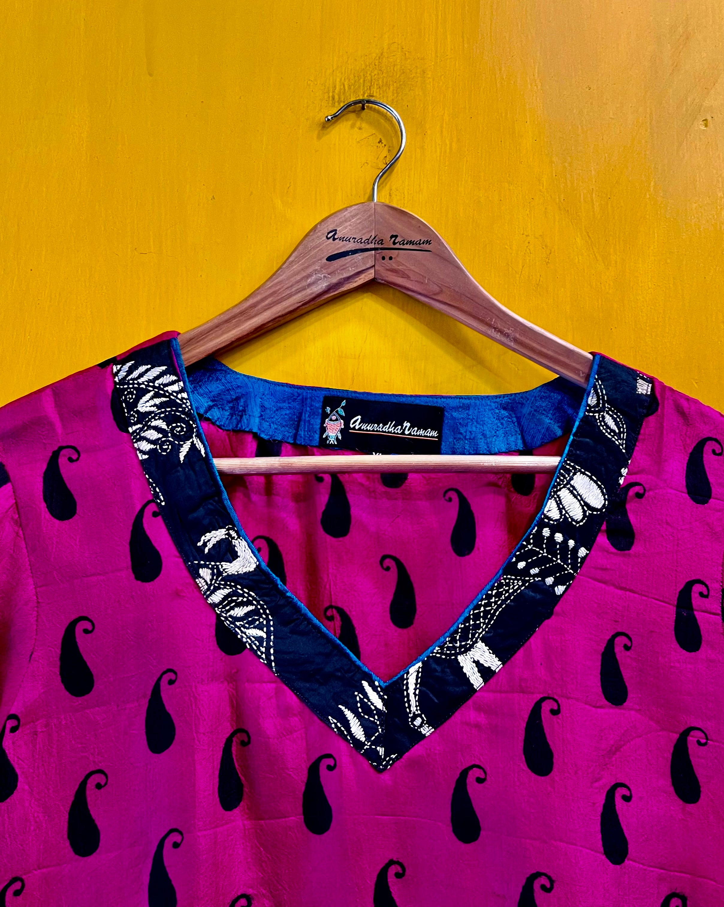 Silk Top - Tanvi (Size - XL) - Anuradha Ramam