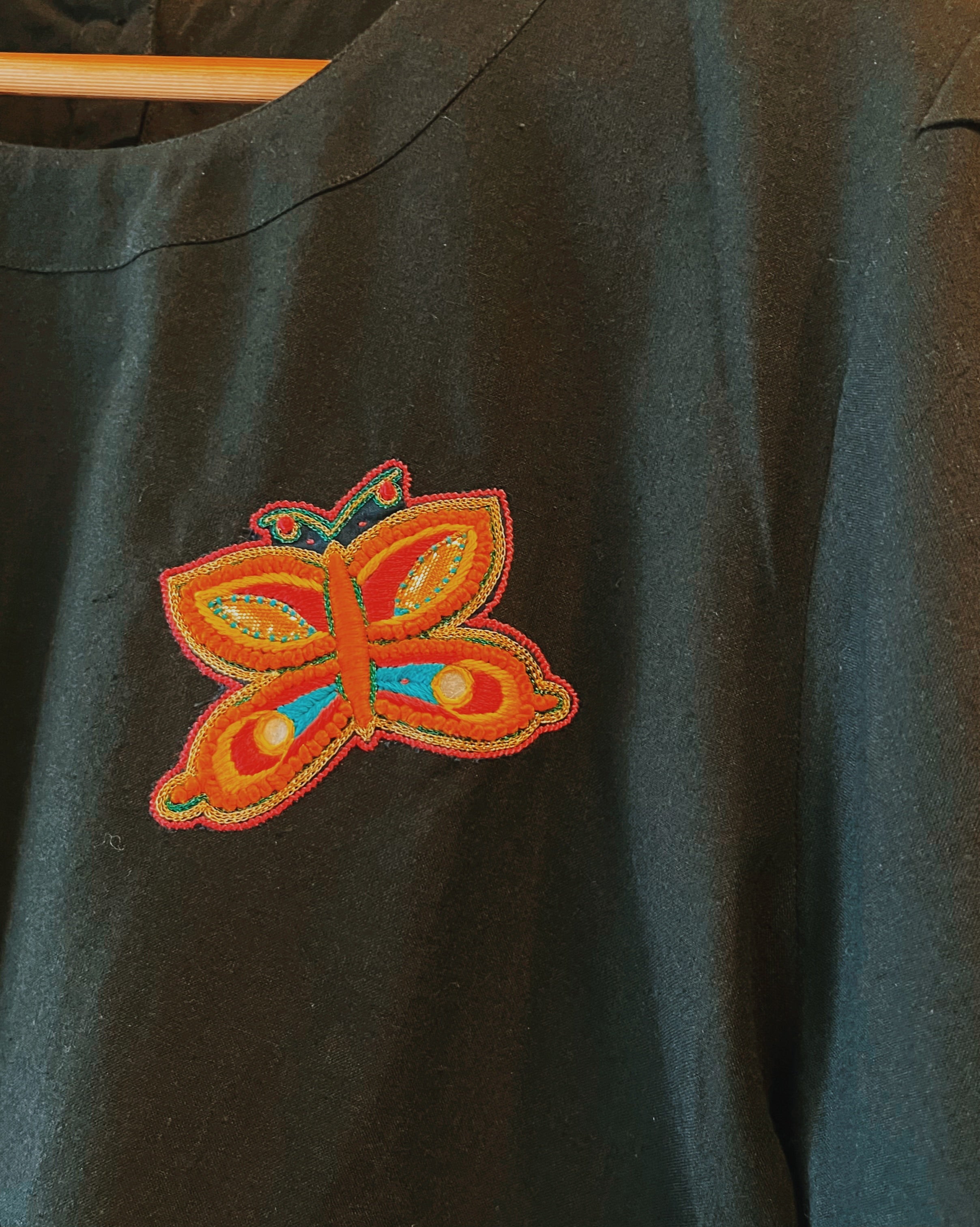 Black Cotton Top - Astha (Size - XL) - Anuradha Ramam