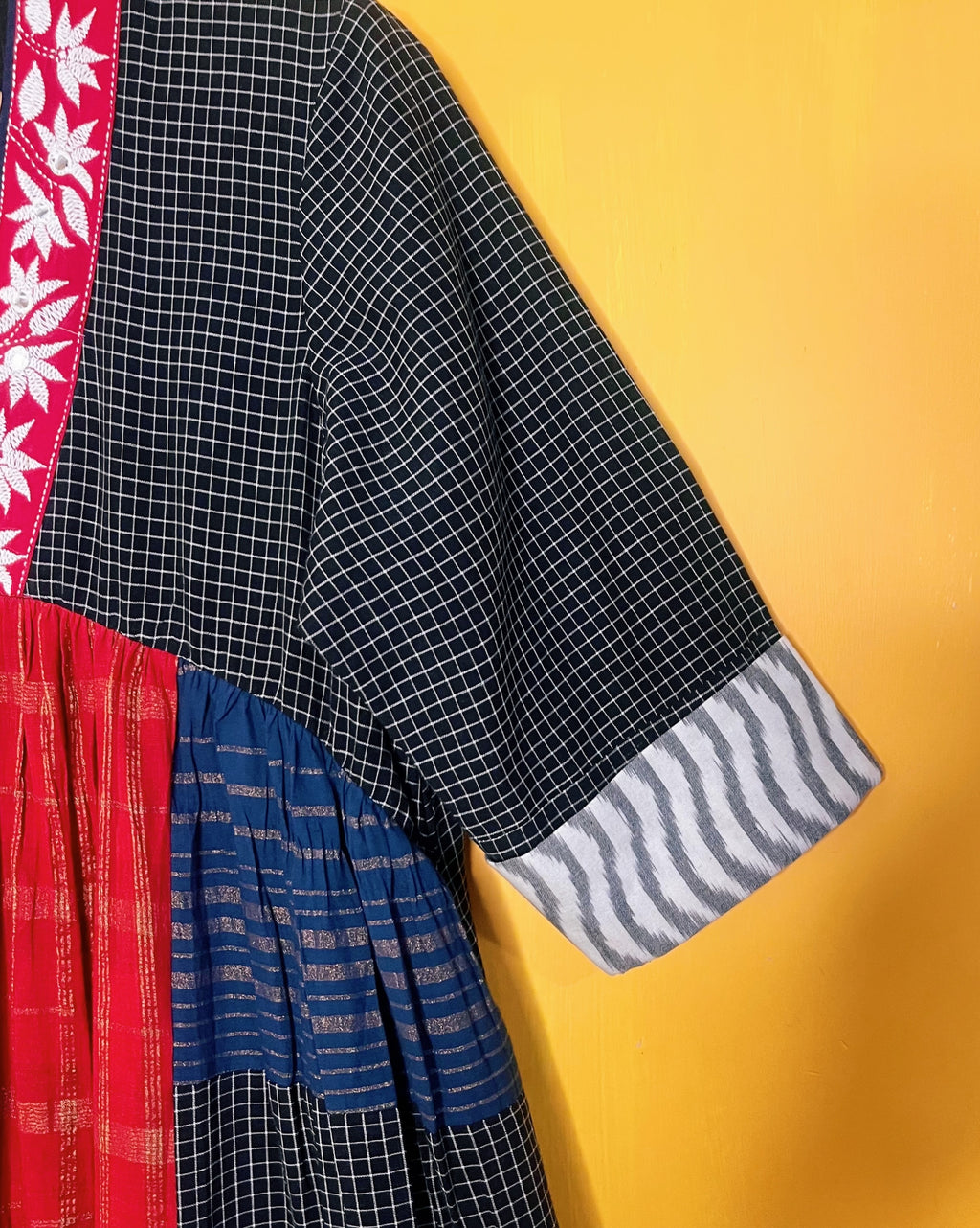 Ahira - Jamdani patch Dress (Size - L) - Anuradha Ramam