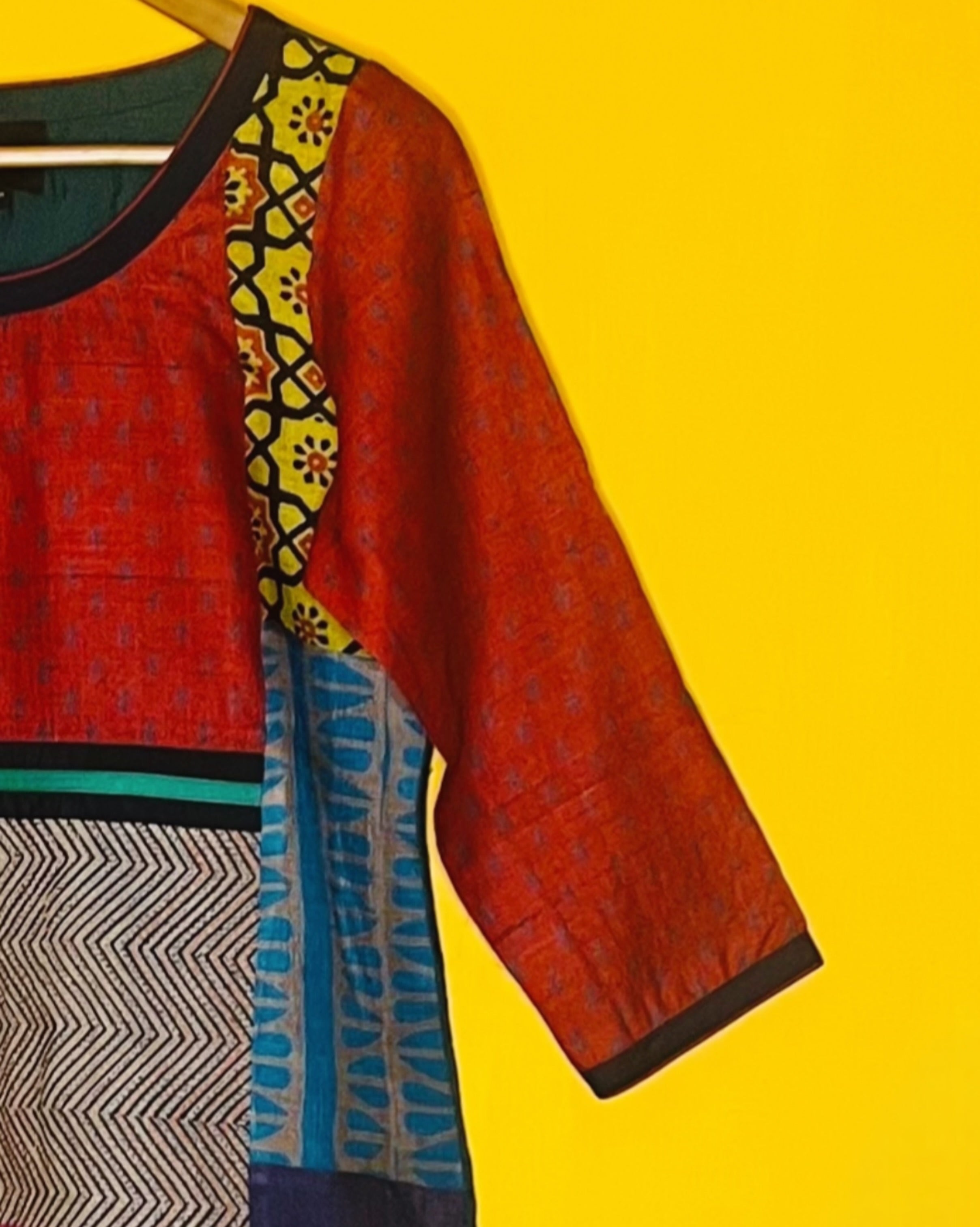 Tussar Silk Top - Ekta (Size - S) - Anuradha Ramam