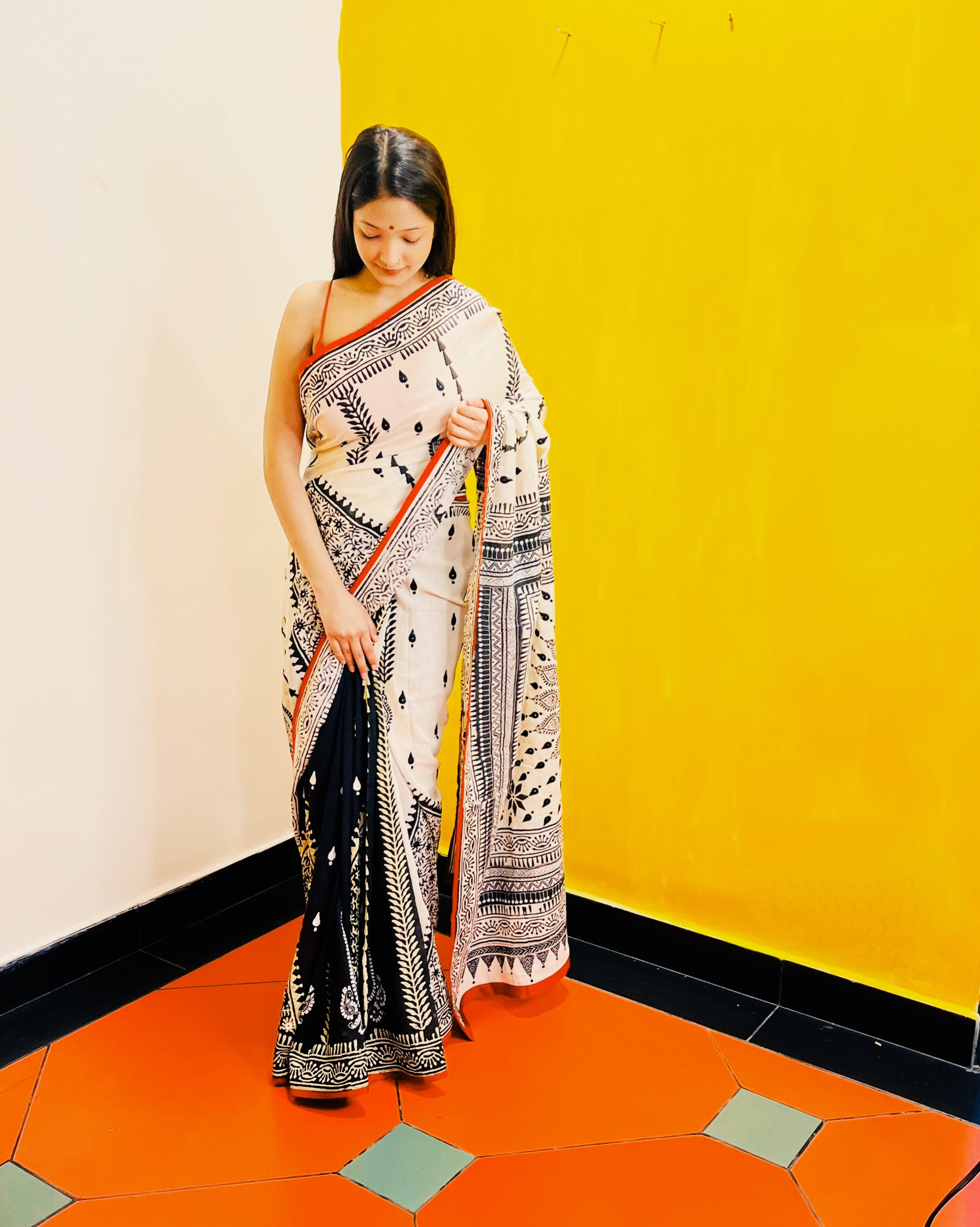 Kantha Embroidered Saree - Ira - Anuradha Ramam