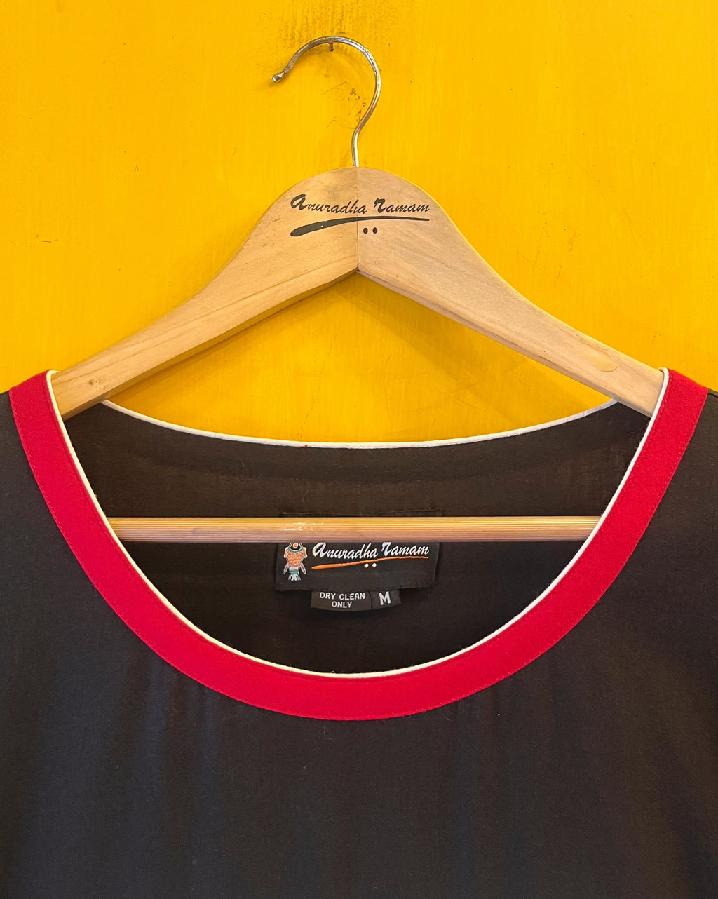 Black Straight Kurta - Shyla (Size - M) - Anuradha Ramam