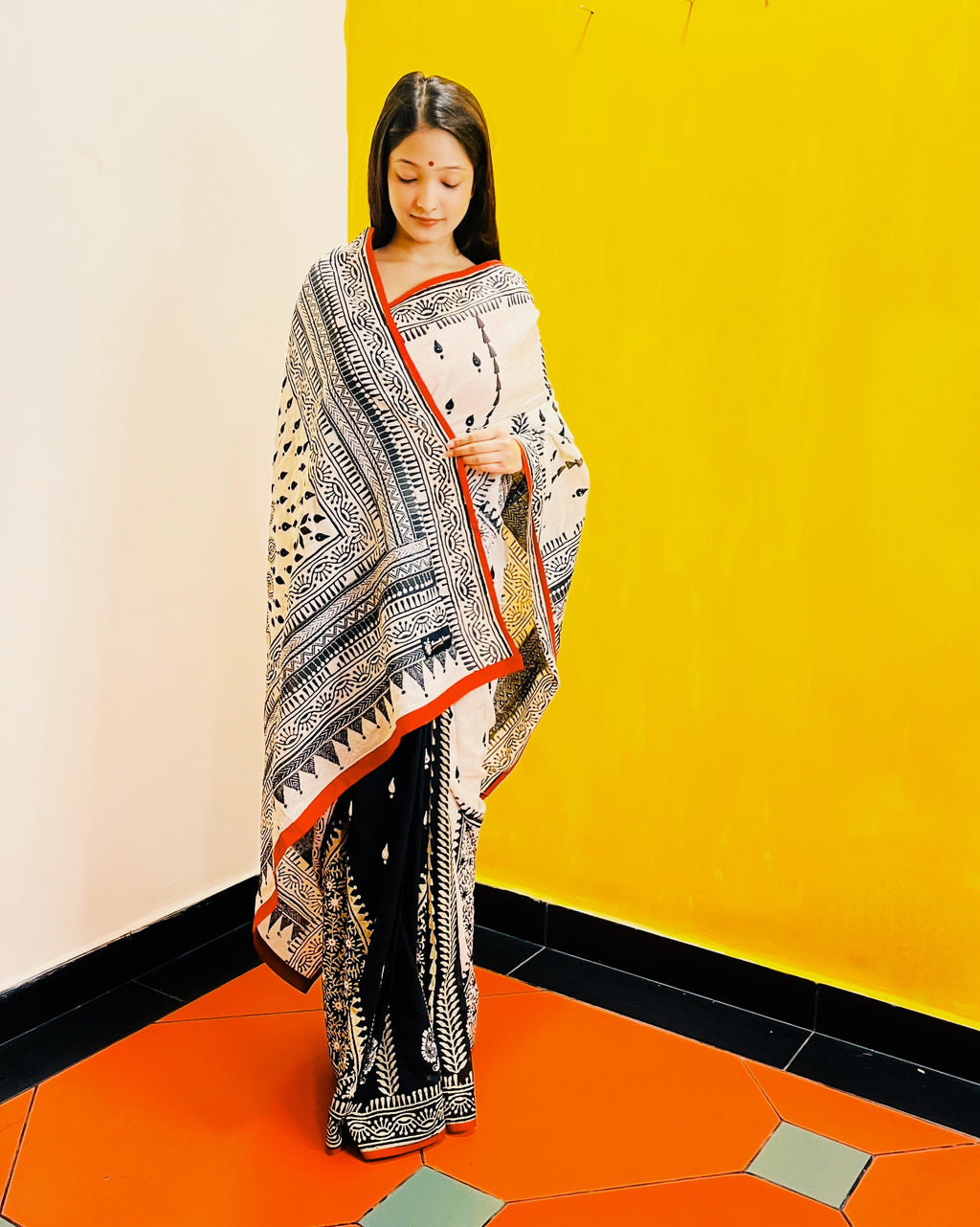 Kantha Embroidered Saree - Ira - Anuradha Ramam
