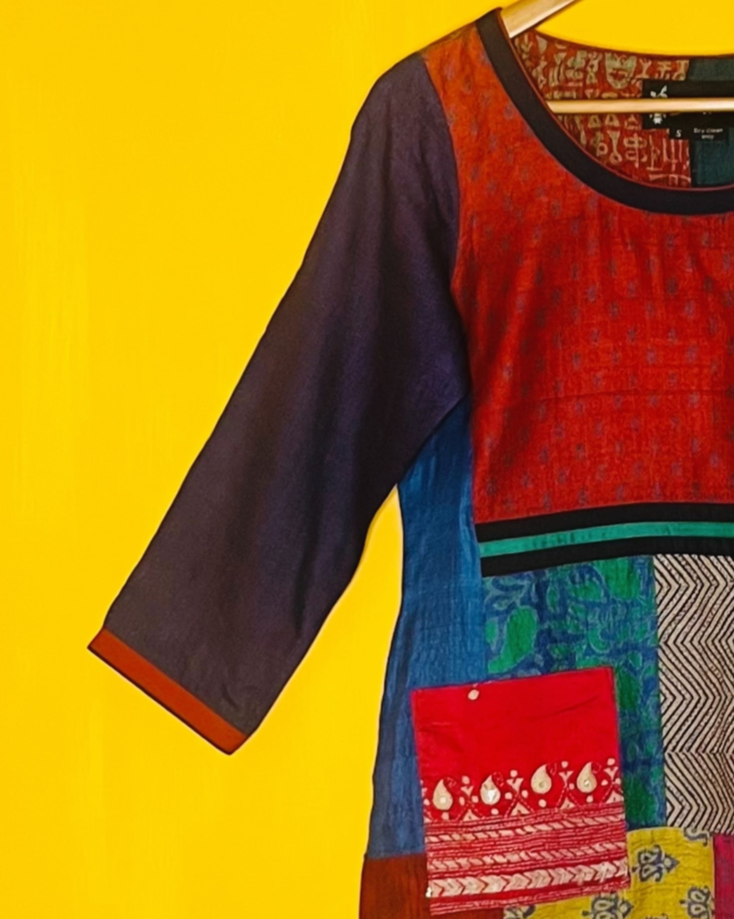 Tussar Silk Top - Ekta (Size - S) - Anuradha Ramam