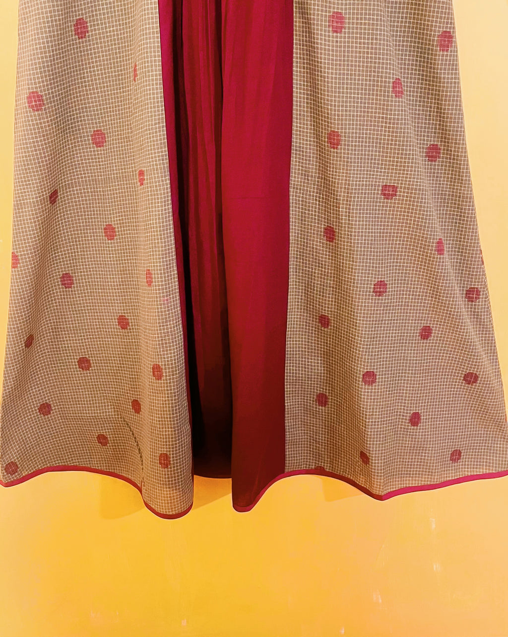 Mustard Ikat A-Line Dress - Vanya (Size - M) - Anuradha Ramam