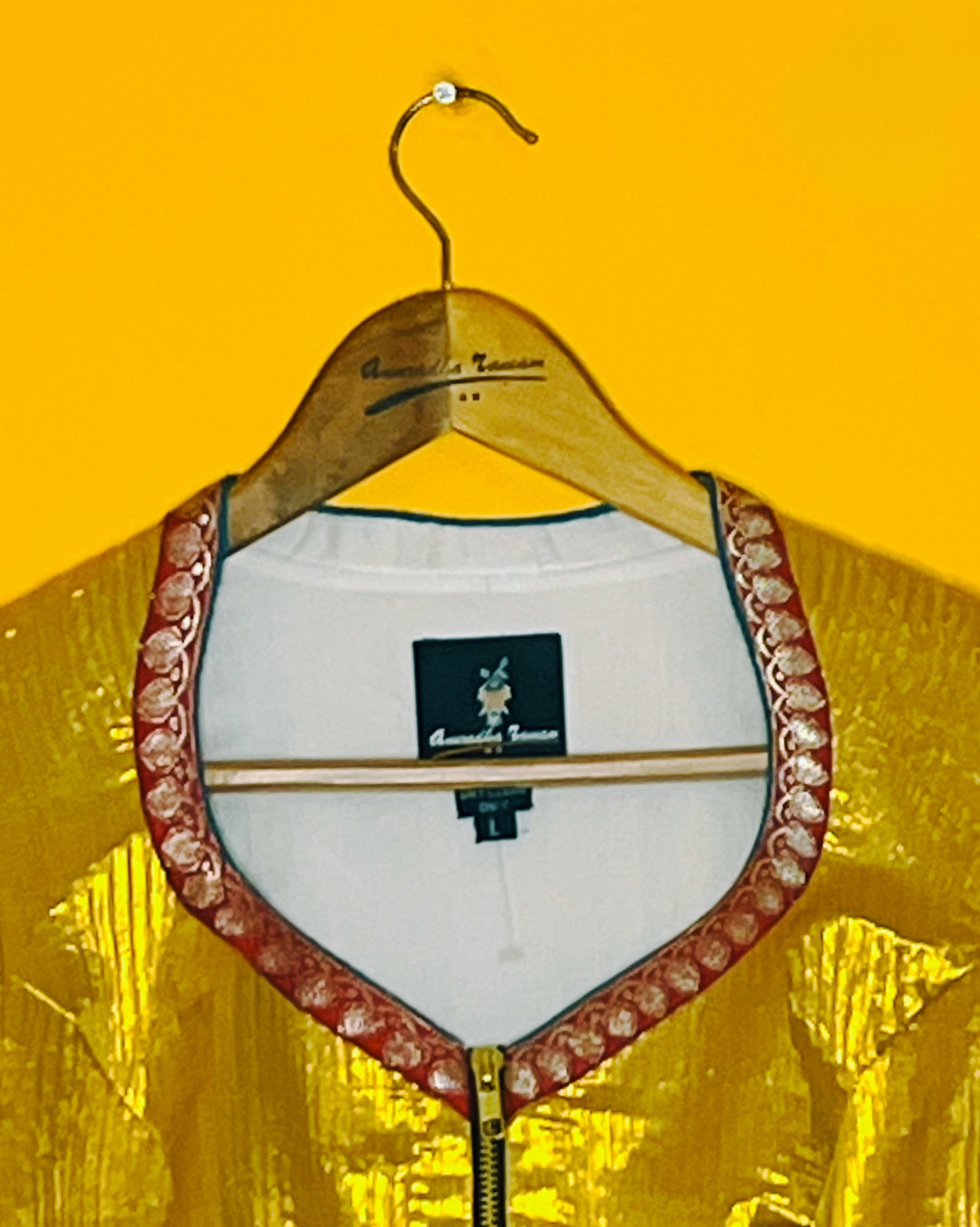 Bhagirathi Gold Tissue Blouse (Size - L) - Anuradha Ramam