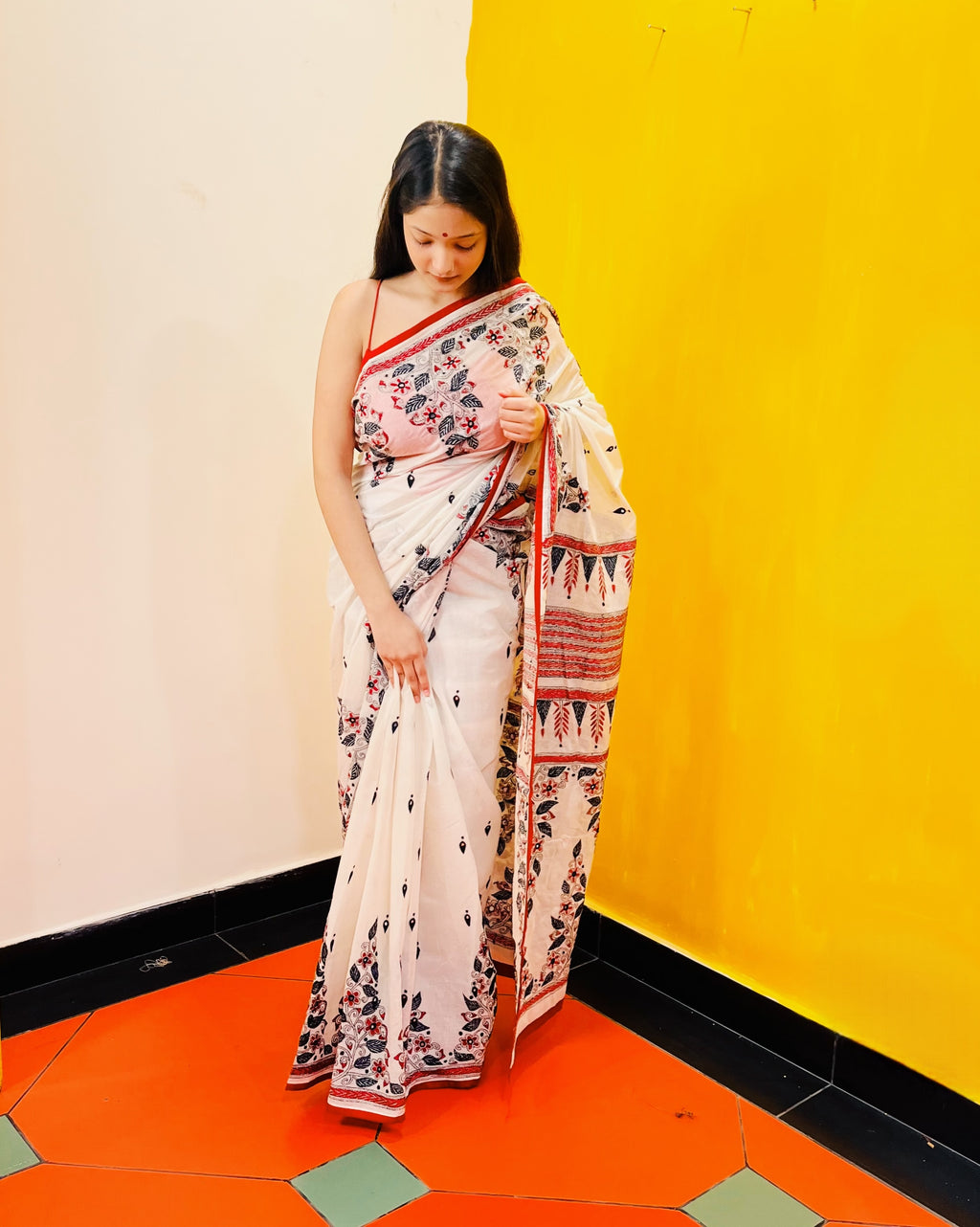 Kantha Embroidered Saree - Anvi - Anuradha Ramam