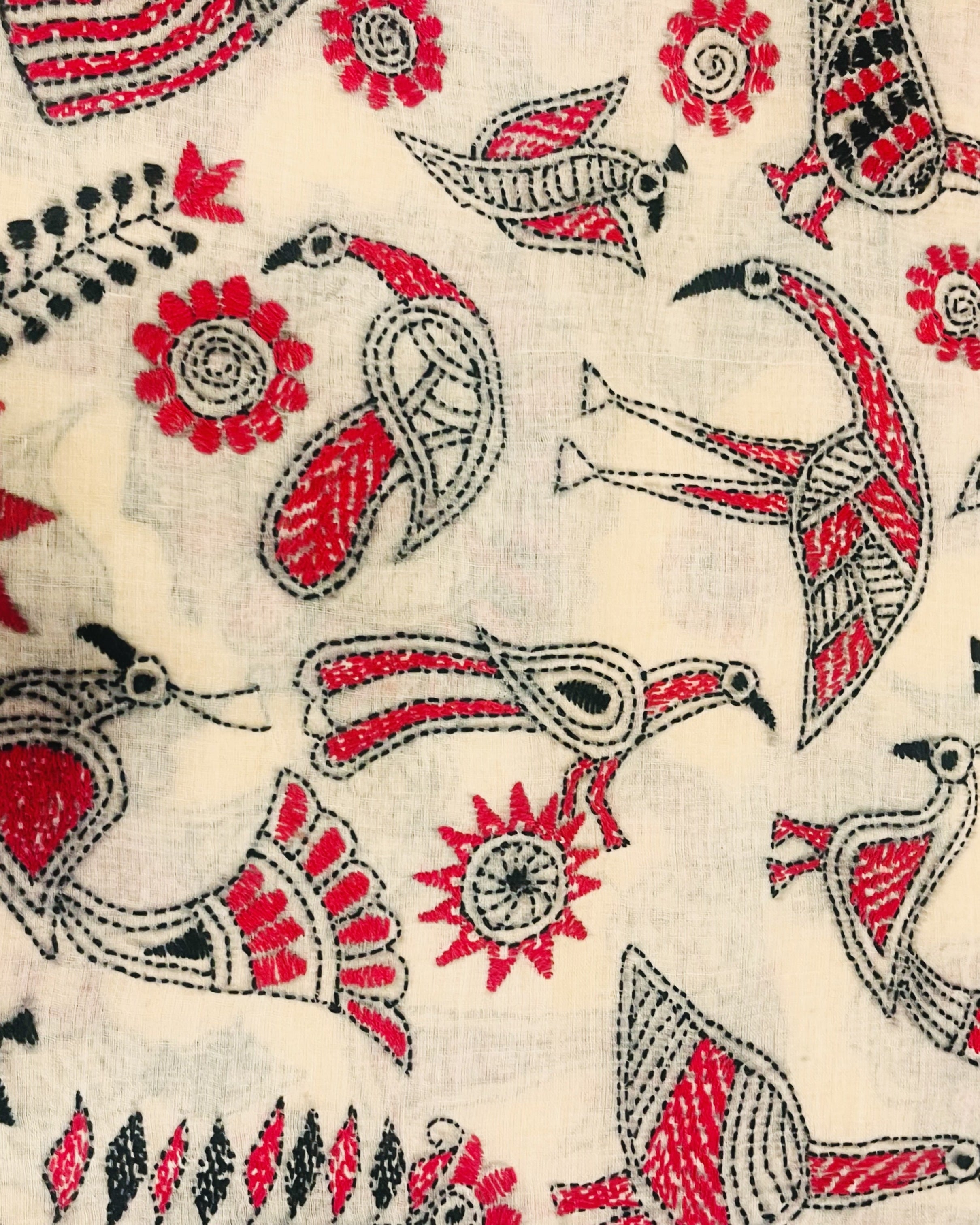 Kantha Embroidery Dupatta - Anagha - Anuradha Ramam