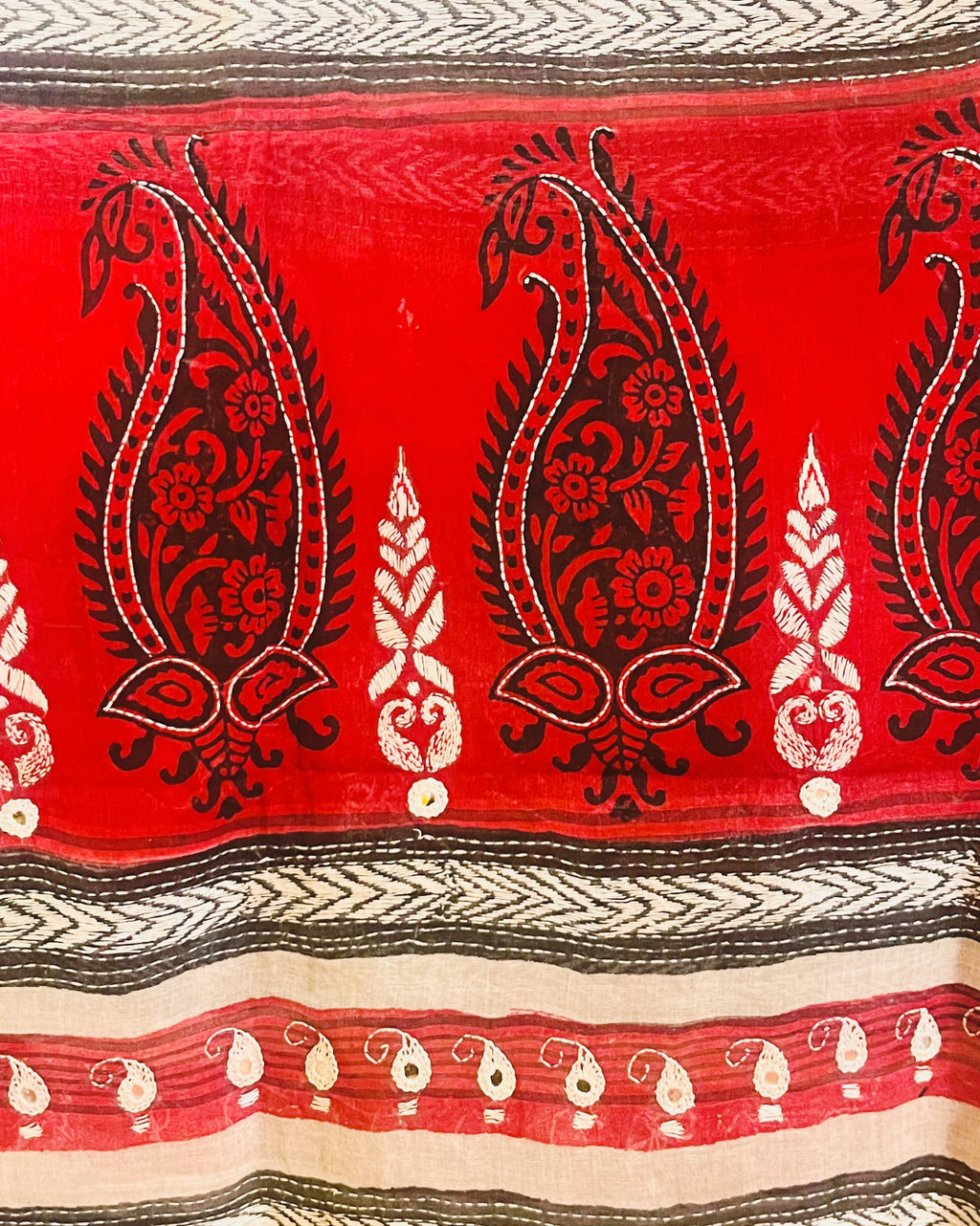 Printed & Embroidered Dupatta - Amba - Anuradha Ramam