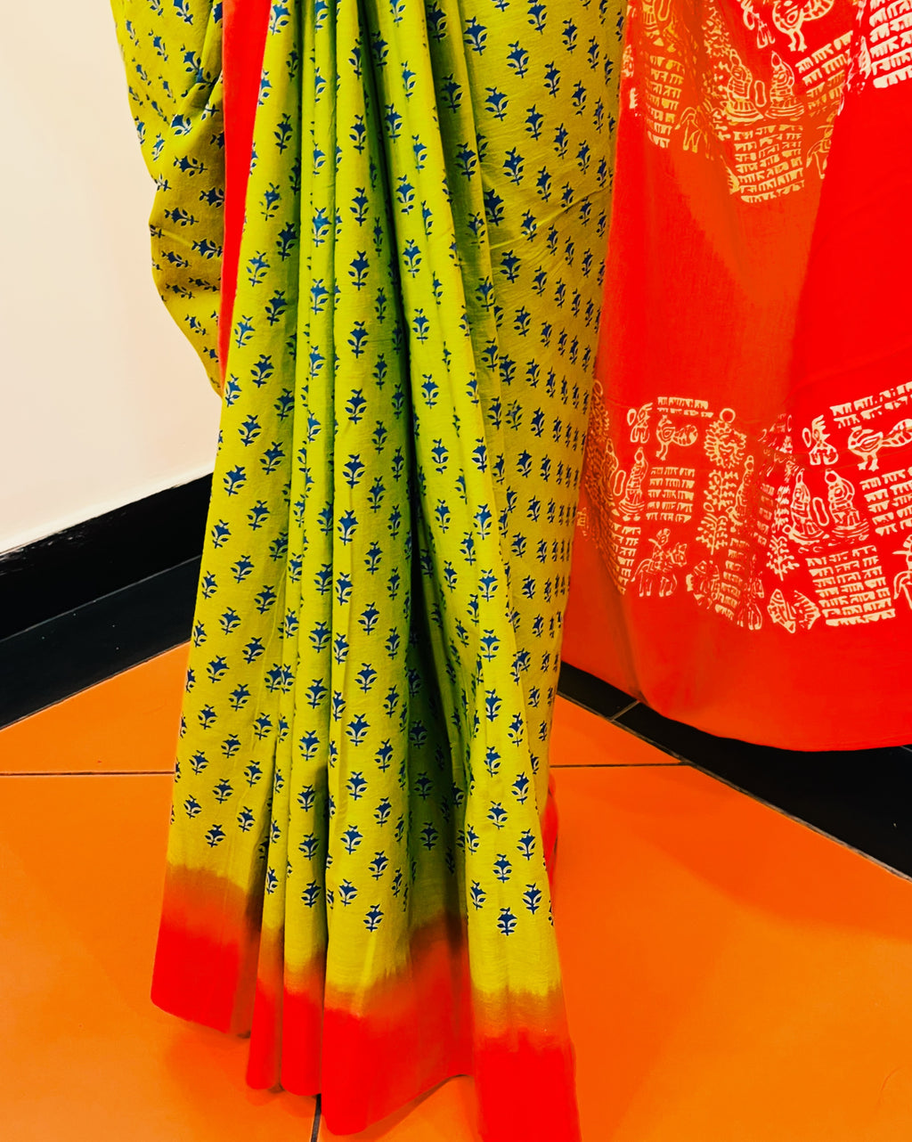 Discharge Printed Saree - Shritha - Anuradha Ramam