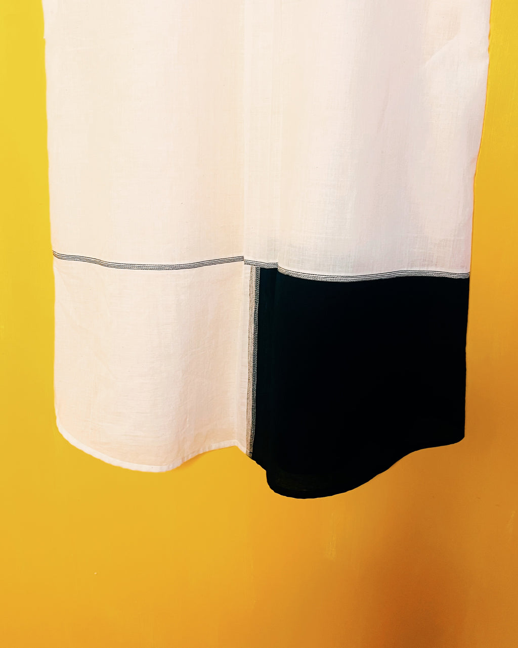 Aradhana - Black and White Shirt Dress (Size -M) - Anuradha Ramam