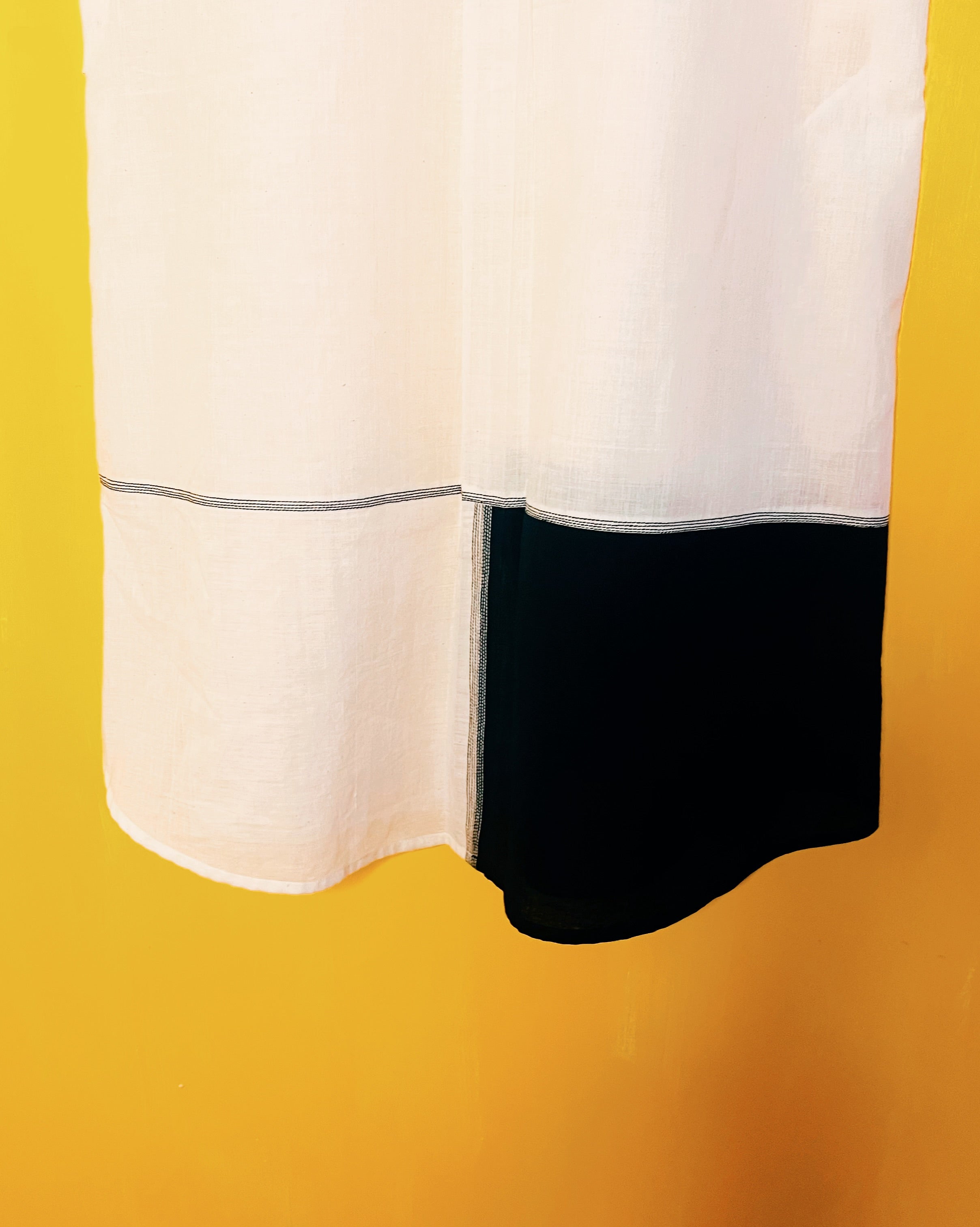 Aradhana - Black and White Shirt Dress (Size -M) - Anuradha Ramam