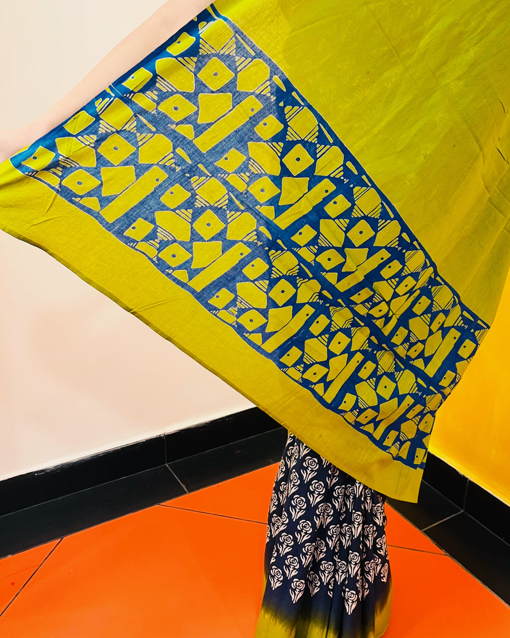 Discharge Printed Saree - Smriti - Anuradha Ramam