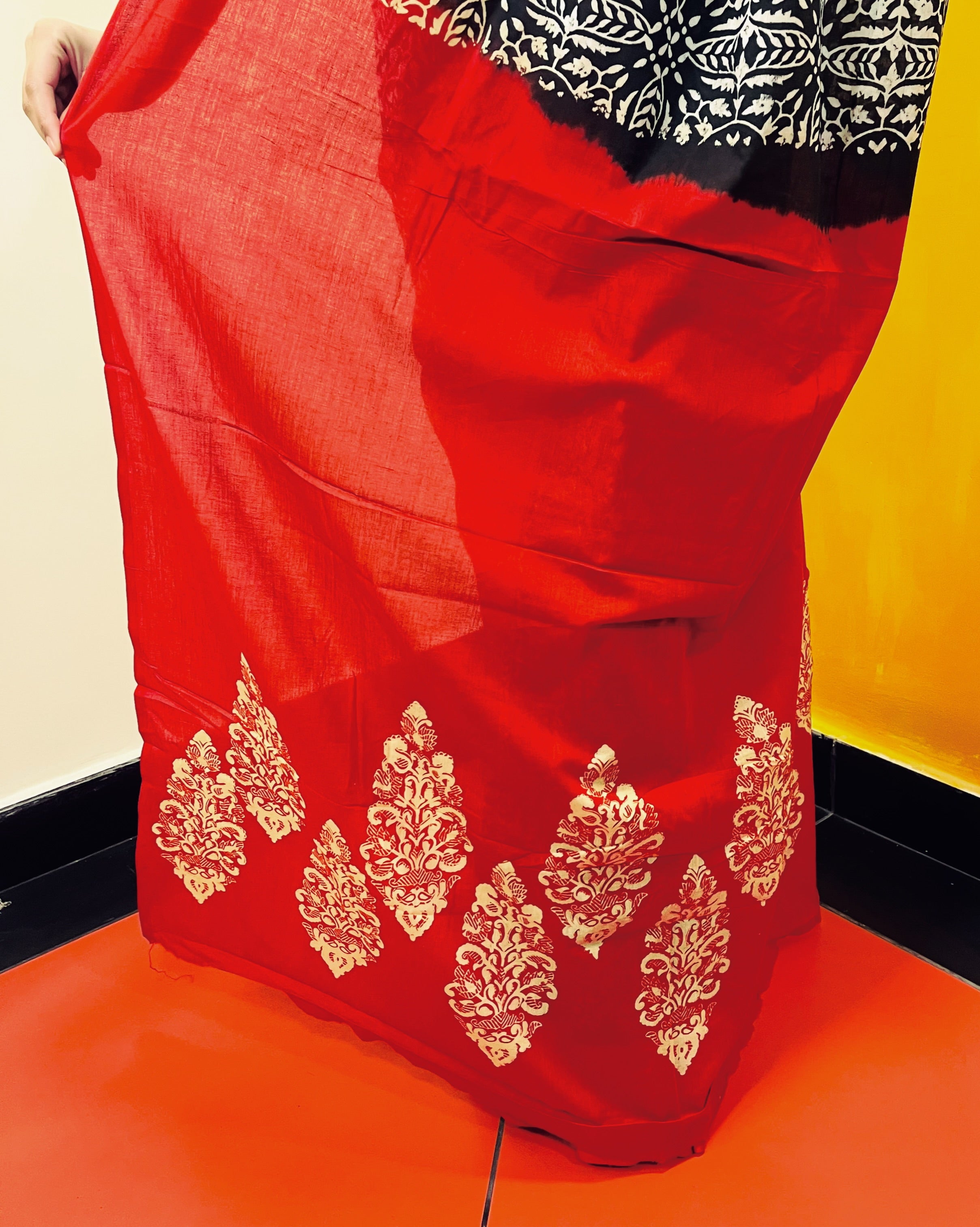 Discharge Printed Saree - Chandrika - Anuradha Ramam