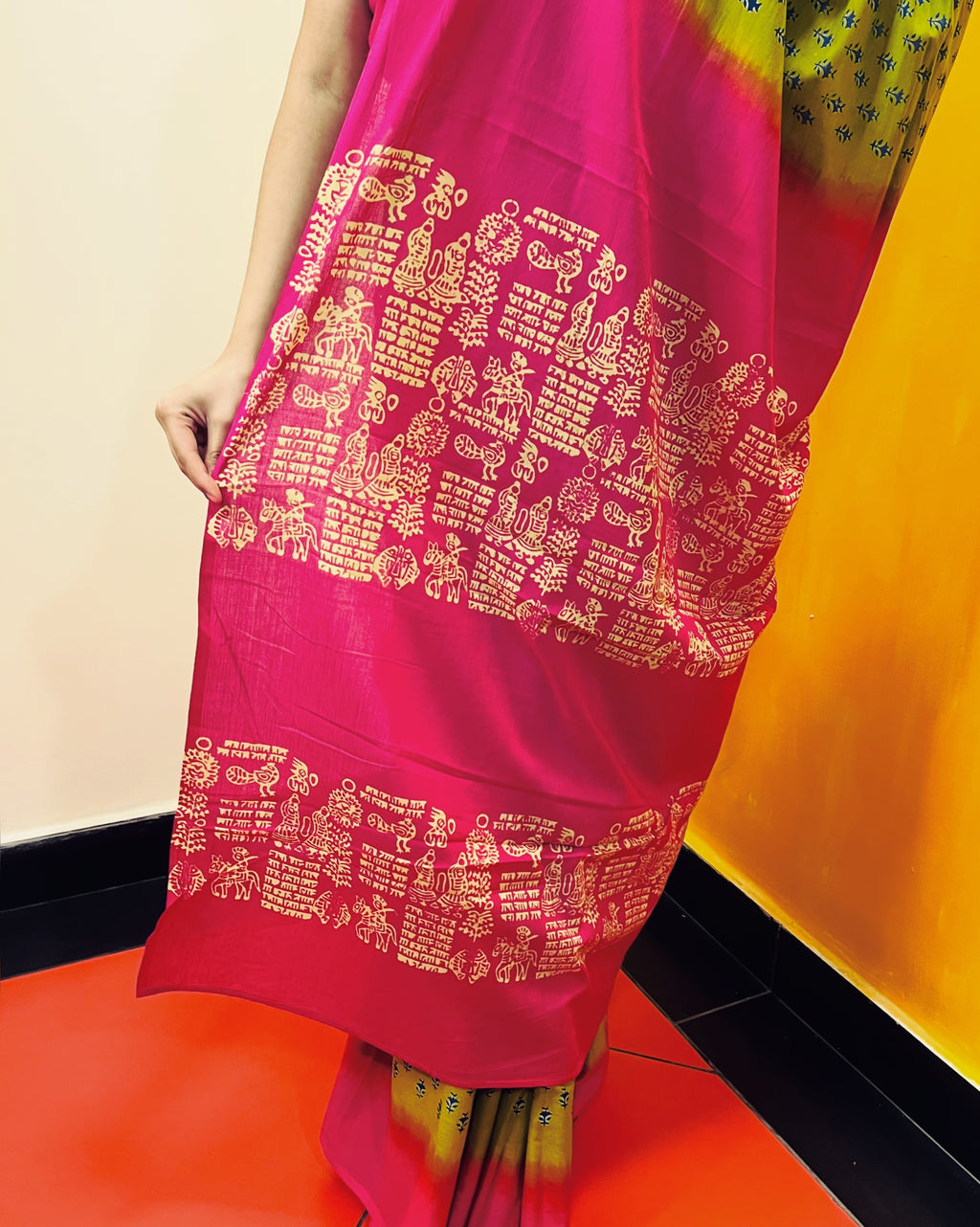 Discharge Printed Saree - Shritha - Anuradha Ramam