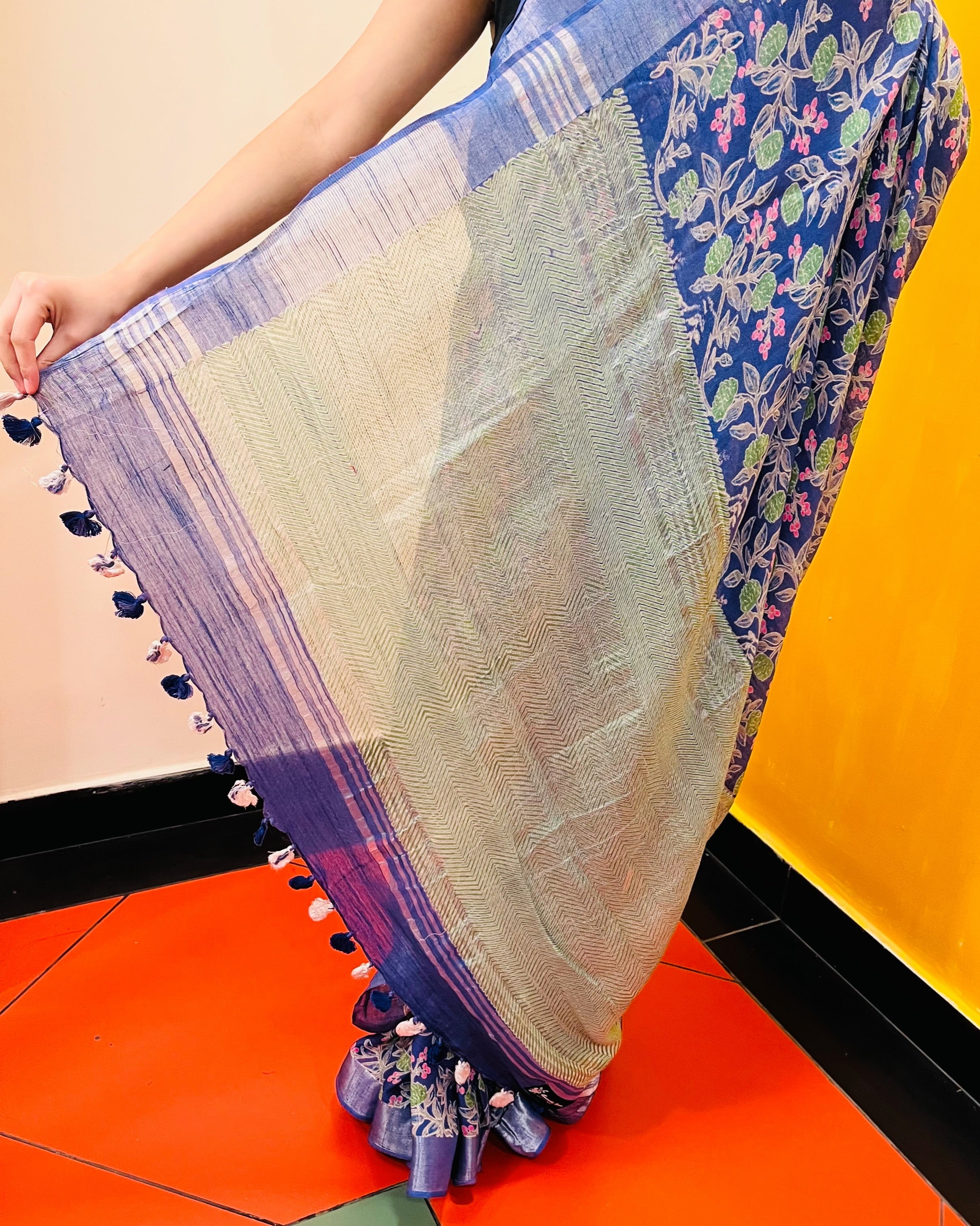 Discharge Printed Saree - Maya - Anuradha Ramam