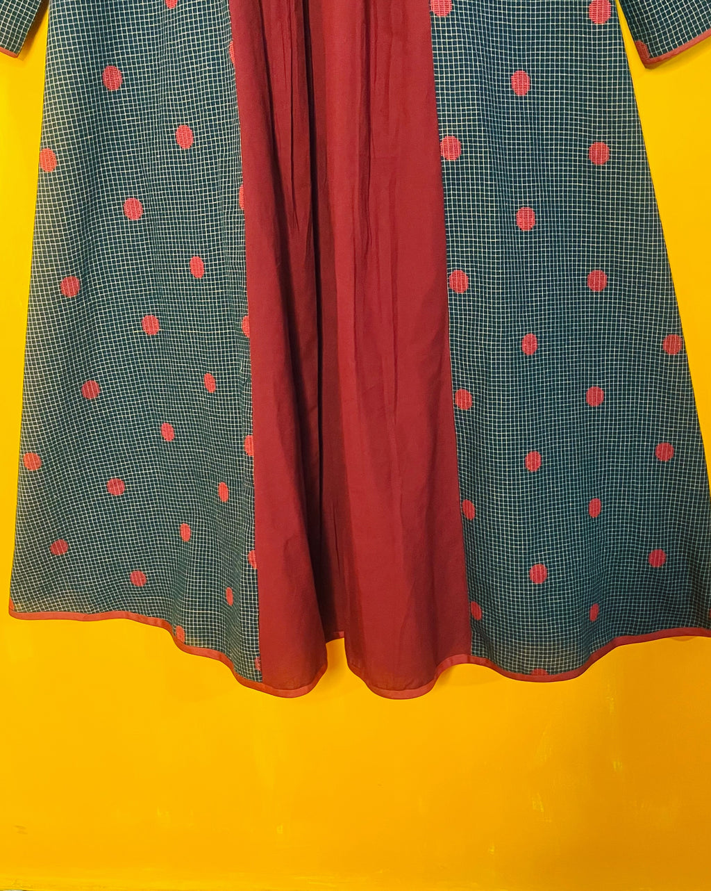 A - Line Blue Ikat Dress - Radha (Size- XL) - Anuradha Ramam
