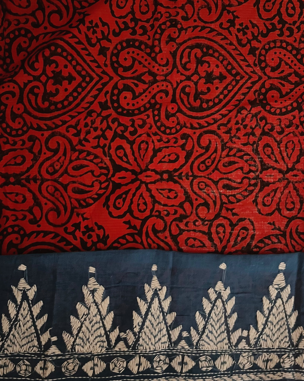 Kantha Embroidered Saree - Nitya - Anuradha Ramam