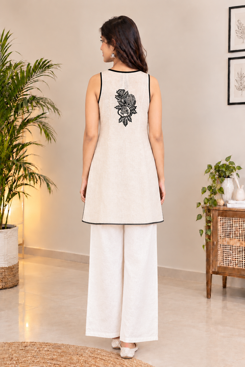 A - Line Applique Dress - Janani (Size - M, L & XL)