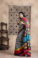 Chand - Hand Block Printed Silk Saree