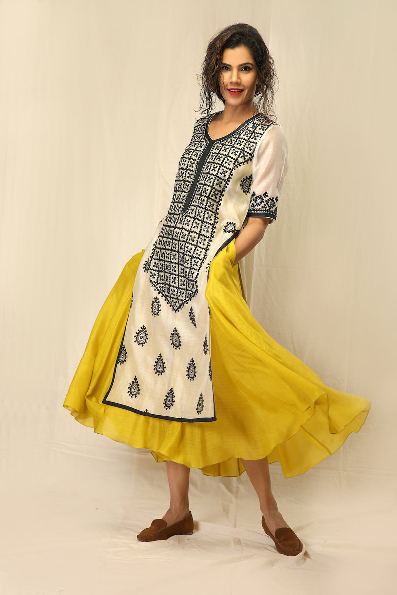 Pakeeza Sindhi Emb Dress - Anuradha Ramam