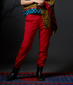 Red Ikat Trousers - Anuradha Ramam