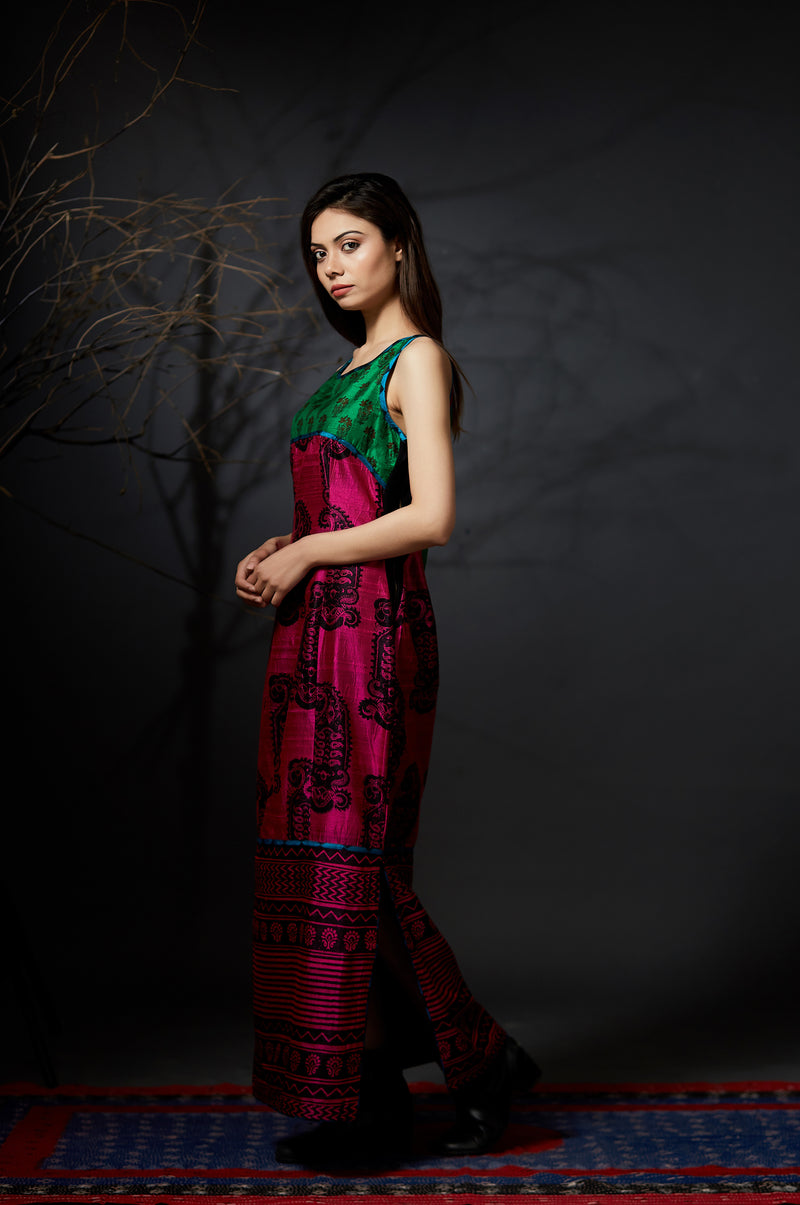 Malini - Silk Sheath Dress - Anuradha Ramam
