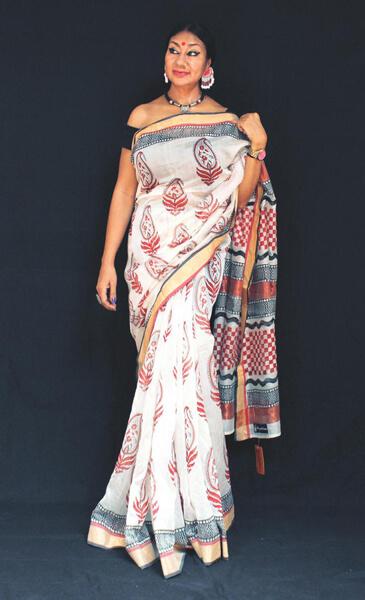 Aam Bagan - Anuradha Ramam- hand woven- hand block print-sustainable fashion-conscoius fashion -vocal for local