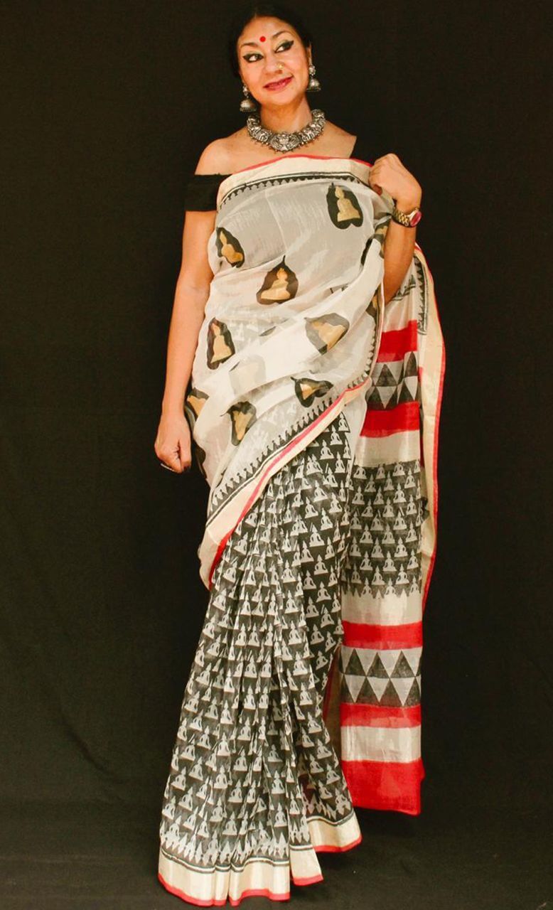 Buddha - Anuradha Ramam- Hand woven- Hand block print - Sustainable fashion- Conscious fashion- Vocal for local