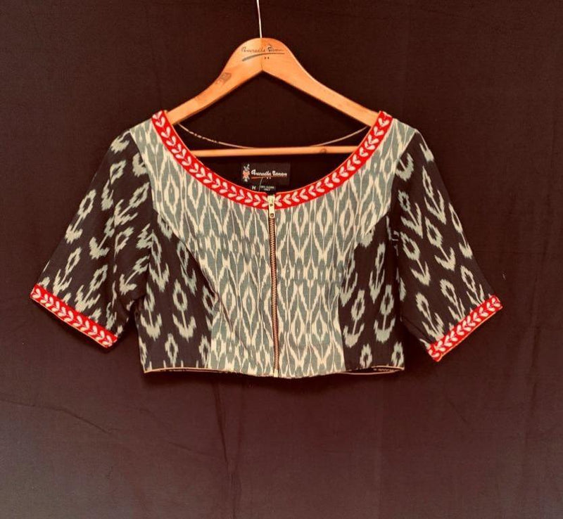 Chanchal Blouse - Anuradha Ramam- Hand woven- kantha emb-Sustainable fashion- Conscious fashion- Vocal for local