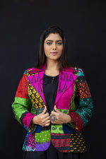 La Rose -  Silk Patch Mirror Embroidered Jacket