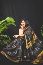 Vama - Mulmul Handblock Printed Saree