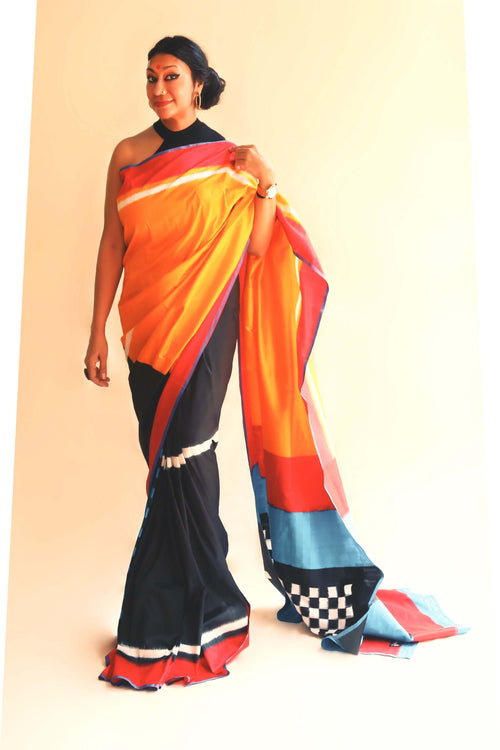 Holud Kalo - Anuradha Ramam-Hand woven- Ikat-Sustainable fashion- Conscious fashion- Vocal for local