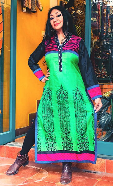 Hira Kurta - Anuradha Ramam-Hand woven- Hand block print - Sustainable fashion- Conscious fashion- Vocal for local