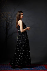 Kimaya - Halter Maxi Dress - Anuradha Ramam-Hand woven- Ikat-Sustainable fashion- Conscious fashion- Vocal for local